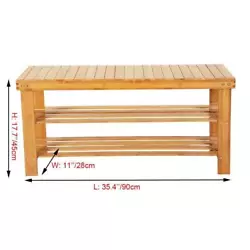 Take a try of this 90cm Strip Pattern 3 Tiers Bamboo Stool Shoe Rack! Unique strip design makes this shoe rack stylish....