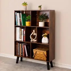 Single weight capacity of each open cube shelf is up to 35 lbs. The 3 tier bookshelf is brought to life by a special...