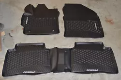 These mats will fit 2020-2022 Toyota Corolla. NEW Genuine OEM Toyota Floor mat set. This is a genuine Toyota part.