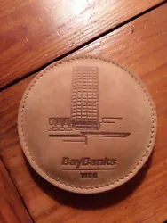 Vintage BayBank Paperweight - 1986. [UBB2] Vintage Paperweight,  leather feel but not sure if its actually leather ,...