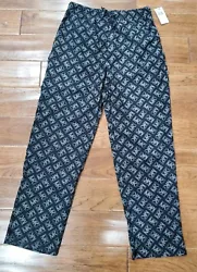 Michael Kors Black Multi Lounge Sleep Pajama Pants Small New.