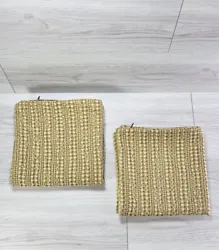 Pottery barn 18 x 18 square dark beige textured woven style pillow covers. These covers are in great condition with no...