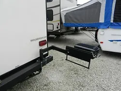 Bumper mounted arm assembly used to attach the Sidekick grill to an RV box beam bumper. Allows you to convert the shade...
