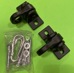 New Black Swing Set Brackets, Heavy Duty Swing Hangers for Wooden Sets Playground. 1 set with mounting hardware