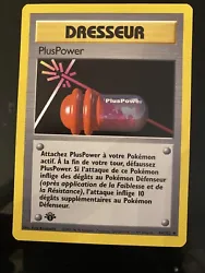 Carte Pokémon PlusPower 84/102 Edition 1 Set de Base Wizards FR.