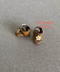 Tan Doll Sandals with Daisies. For 8