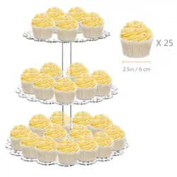 |NEW Design: This is a new version 3 tier stand which is decorated with delicate patterns to beautify the stand. The...