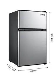 The 3.2 cu ft Two-Door Compact Refrigerator is an excellent way to keep your food and drinks cold in any sized room....