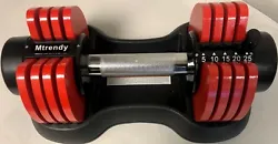 New Mtrendy 5-25 lbs adjustable Dumbbell Red. WIDELY APPLICATION - Multiple weight range suitable for performing basic...