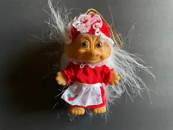 RUSS Vintage Toy Troll Doll Christmas Mrs Santa Claus Ornament 90’s. In good clean condition.