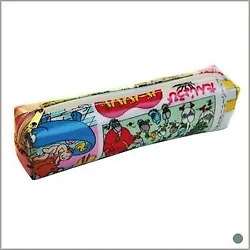 Trousse barbapapa arrondie collection manga en plastique vinyl dim: L23 cm.