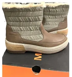 Brindle (Tan). Waterproof (Ankle boot). Nylon arch ankle support. Lining: Faux fur/Fleece. Textile full grain...
