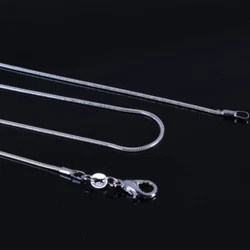 1PCS 1MM Fashion 925 Solid Silver Snake Chain Necklace. Style: Necklace. Color: Silvre. hope you understand.