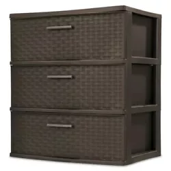 Opaque woven pattern to add a fashion touch to your storage - Espresso. Single unit option.