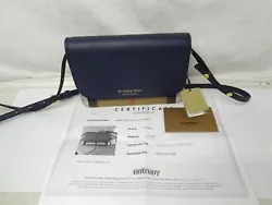 You are bidding on a previously owned Burberry Hampshire House Check Derby Ink Blue Crossbody Bag. This auction is for...