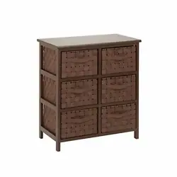 Honey-Can-Do TBL-03758 6-Drawer Storage Chest, Java Brown. This storage unit has six spacious drawers to hold clothes,...