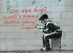 Diogenes, graffiti art by Banksy, 8