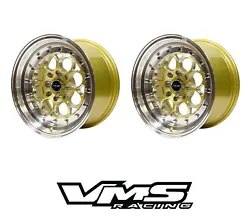THIS WHEEL WAS DESIGNED TO BE THE MOST ECONOMIC RACE WHEEL ON THE MARKET. x2 VMS RACING REVOLVER WHEELS GOLD. 4X100 /...