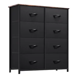 8-DRAWER DRESSER- The 8 deep drawers are foldable and removable, with easy-to-pull plastic handles rounding out the...