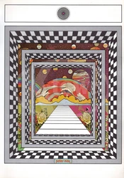 COSMIC WINDOW. SUITABLE FOR FRAMING. GRAPHIC ARTS ILLUSTRATOR.