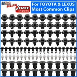 100PCS plastic rivet clip. Fit for 95% of Lexus. This set consists of the 5 most common clip types for Toyota or Lexus....