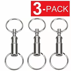 A Two Part Detachable Key-ring. Press the plunger and the two half will be separated. 3 (three) - Detachable Key Rings....