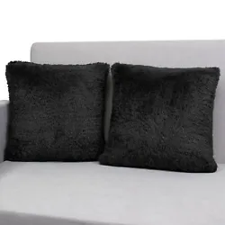 PAVILIA Decorative Sherpa Throw Pillow Covers, Set of 2, Fluffy Pillow Cases for Couch, Bed, Sofa | Soft Accent Cushion...