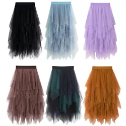 Irregular design tulle skirt looks chic and fashion, and it can show your femininity and make you more charming. Womans...