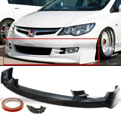 2009-2011 Civic 4 Door Sedan Only. Mug-en Style Front Bumper lip. 1 x Front bumper lip FEATURES Made of high quality PU...