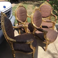 antique chair set used # 4 Chair. Condition is Used. Shipped with USPS Ground Advantage.