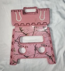Realtree Pink Kid Fall Design Stepping Stool.  - Measurements taken at the base while stool is open