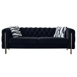 Products Type Sofa. Tufted Cushions Yes. Back Type Tufted back. Upholstery Material Velvet. Seating Capacity 3. Back...