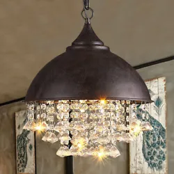 Specification: Category: Chandeliers Material: Iron Height: 390mm Diameter: 335 mm Chain length: 100mm Lamp holder:...