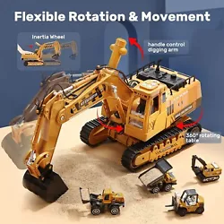 Realistic Sounds & Lights. CUTE STONE Construction Toy Vehicle Playsets. Educational Toys:Learn the characteristics of...