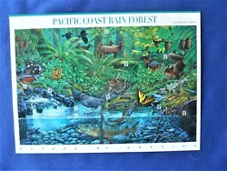 MINT, PRISTINE SHEET PICTORIAL OF THE RAIN FOREST.