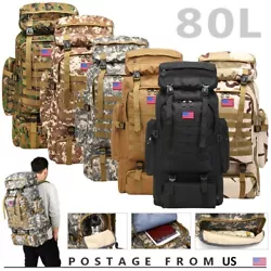 • Capacity: 80L. Side kettle bag. • Molle: Adjustable with Hook Loop to attach accessories. Comfortable Aerated...