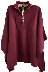 Anne Klein Chianti Purple Wine Poncho Cape Shawl. Crafted from high-quality acrylic knit, this sweater is both stylish...