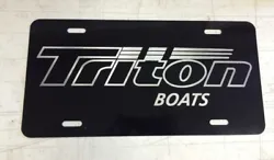 Triton Boats LOGO Car Tag Diamond Etched on Aluminum License Plate. Made in the USAOur license plates are made from...
