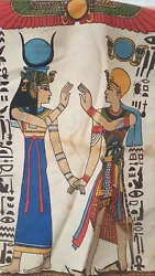 Old fabrics with painting Egypt. Tissus ancien avec peinture Egypte.