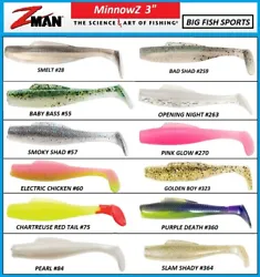 Z-Man MinnowZ mimic the look, action and strike-evoking attraction of a live minnow better than any soft bait on the...