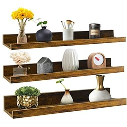 The shelves for wall have pre-drilled holes and the installation is easy for you with necessary wall mounting hardware...