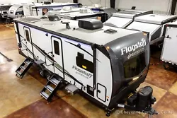 This is anew 2023 Forest River Flagstaff Super Lite 26FKBS Front Kitchen Travel Trailer. The Flagstaff Super Lite...