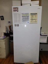 Upright freeer in working conditions.