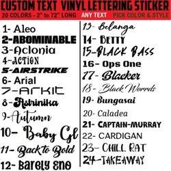 Text Decal Vinyl Lettering Personalized Sticker. Custom Decal Sticker. 1- TEXT ( What Your Decal Will Says)., 1