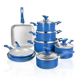Granitestone Pots and Pans Set Nonstick, 13 Piece Complete Kitchen Cookware Set, Includes Nonstick Pots and Pans Set...