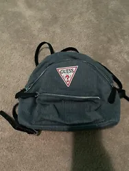 Guess Brand Denim Ruck Sack Mini Backpack. Condition is Pre-owned. Shipped with USPS Priority Mail.