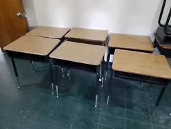 We have a lot of these school desks. All are in used but good condition. They will all show signs of wear from normal...