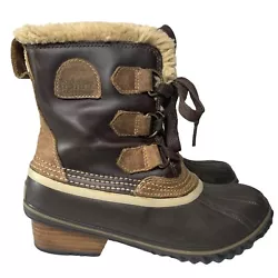 Sorel womens winter Boots SlimPack PAC trail brown size 6 style NL1901-239. Sorel slim pack PAC boots puts new touches...