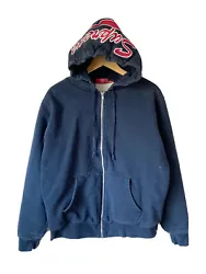 Condition: Pre-owned in good overall condition, The hoodie has minor bleach defects as pictured (see pic 6).