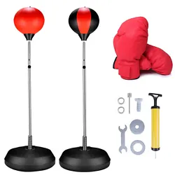 Type: Freestanding Boxing Reflex Bag with Golves. The punching ball speed bag rack is great for boxing beginners....
